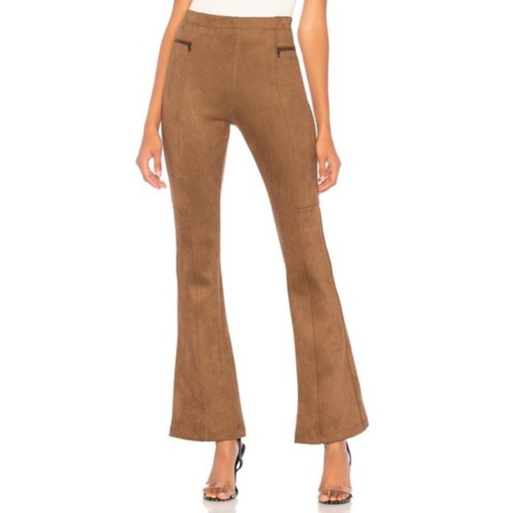 BCBG MaxAzria Suede flare pants
